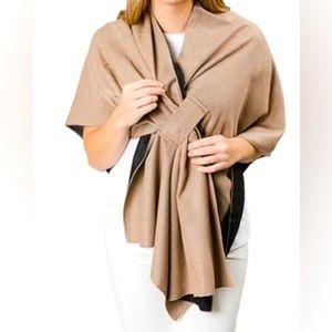 The Kate Knit Keyhole Wrap Shawl by Top It Off one size fits all